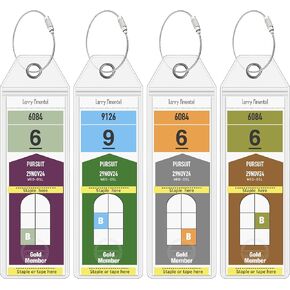 Cruise Ship Luggage Tag Holders for Azamara, Costa, P&O and Cunard by Cruise On [4 Pack] Fits Ships & Tags for Cruises in 2024 & 2025