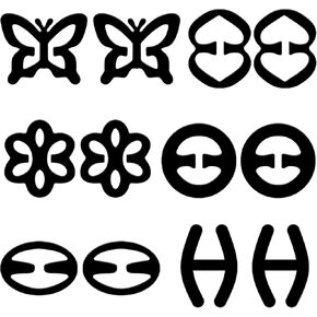 Bra Strap Clips, 12Pcs Bra Clips to Make Racerback-Bra Hooks for Racerback to Hide Straps Bra Strap Holders for Slipping (Black)