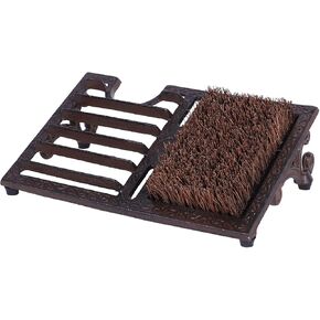 Cast Iron Boot Brush Scraper Outdoor, Vintage Rustic Boot Scrapers with Brushes Outdoor, Angled Design Boot Cleaner Brush Outdoor Heavy Duty for Outdoor, Porch, Entryway, Garden