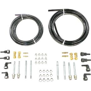 The Stop Shop Nylon or Steel Fuel Line Replacement Kit. Fittings, Tubing, and Compression Fittings. 25 Feet of 8 mm and 25 Feet of 10 mm Fuel Line Tubing Kit