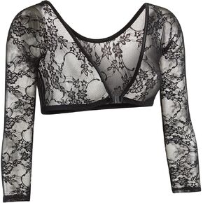 Women's Basic 3/4 Length Slip-on Lace Sleeves