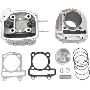 GOOFIT 62.5mm Engine Parts Cylinder Liners Heads Piston Gasket Block Kit Replacement for GY6 180cc 200cc 250cc ATV Off-Road Vehicle Engines