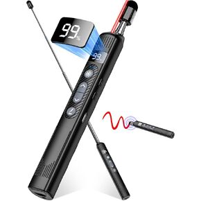 Rechargeable Wireless Presenter Remote with Touch Screen Stylus Pen and Telescopic Pointer Stick, Presentation Clicker with Digital Display- Ideal for PowerPoint Presentations on MAC, PC, and Laptops