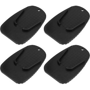 Motoforti 4pcs Motorcycle Kickstand Pad Support Plate Pad Parking Stand Side Stand Extension Pad Black