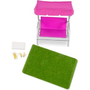 Lori Dolls – Luxury Bathroom Set – Bathroom Playset for Mini Dolls – Dollhouse Furniture for 6-inch Dolls – Bathtub, Vanity, Lounge Chair – Toys for Kids – 3 Years +