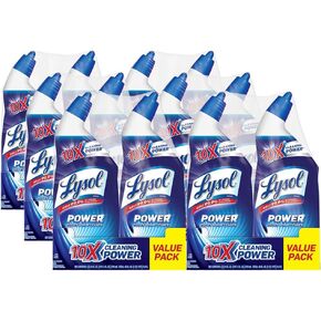 Lysol Power Toilet Bowl Cleaner Gel, For Cleaning and Disinfecting, Stain Removal, 24oz ,9 Ct , (Packaging May Vary) in Saudi Arabia