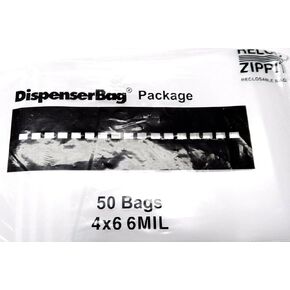 6Mil RELOC Zippit 4x6 Clear 50 Bags Heavy Duty Thick Reclosable Bags 4" x 6"