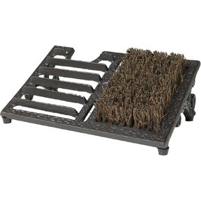 Boot Brush Scraper Outdoor, Heavy Duty Cast Iron Shoe Dirt Cleaner Brush Mat with Strong Bristles for Removing Mud, Snow, Sand, Ideal for, Farm worker, Construction Workers, and Outdoor Enthusiasts