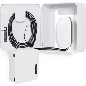 ChargeWrap EV Electric Vehicle Car Charger Cover Protector Tesla Wall Charging Station Cable Cord Holder Lock Box Indoor Outdoor