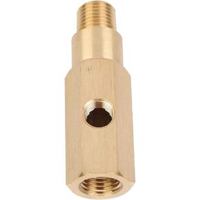 Oil Pressure Temperature Sensor, 1/4 NPT Oil Pressure Gauge Meter Adapter Brass Tee Piece Sender for Ford Falcon BA BF FG - 4.0 and V8 for Boss 360 290 (1/8)