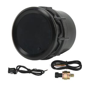 Oil Pressure Gauge, 52mm Oil Pressure Meter with Sensor, 7 Color LED Backlight Oil Pressure Gauge Sensor Set, Applicable to All Gasoline Modified