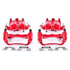 Power Stop Front S3122A Pair of High-Temp Red Powder Coated Calipers