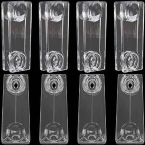 GORGECRAFT 4PCS Safety Blind Cord Blinds Accessories Cord Weight Roller Shutter Durable Beaded Chain Handle Tensioner Device Clear Plastic Rectangle Holder Accessories for Roman Vertical Blinds