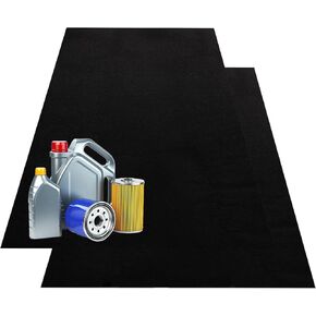 Yesland 2 حزمة حصيرة أرضية المرآب، 48 × 36 بوصة حصيرة انسكاب النفط حصيرة عربة تحت السيارة للماء المطاط دعم طبقة حصيرة، أسود ماصة النفط حصيرة دراجة نارية تحمي الأرض من الانسكابات تقطر البقع البقع in Kuwait