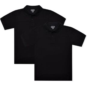 INGEAR Boys Short Sleeve Polo Shirt for School Uniform, Golf or Casual Wear, Performance Polo Shirts for Boys 2PK