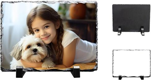 ألواح التسامي الفارغة، 6 عبوات من لوحة التسامي الفارغة مقاس 7.7 بوصة × 5.7 بوصة مع حامل عرض وورق تحرير قابل لإعادة الاستخدام للأطفال والعائلة والهدايا التذكارية للتخرج in Kuwait