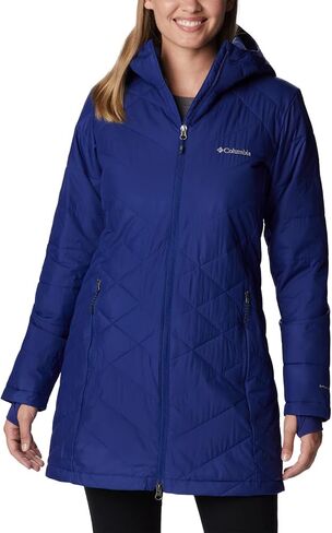 Columbia Women's Heavenly Long Hooded Jacket, Dark Sapphire, Large in Saudi Arabia