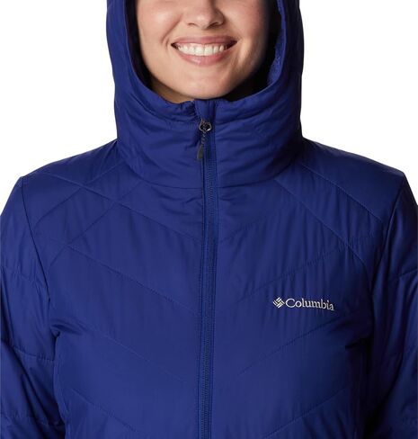 Columbia Women's Heavenly Long Hooded Jacket, Dark Sapphire, Large in Saudi Arabia