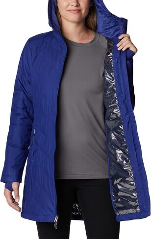 Columbia Women's Heavenly Long Hooded Jacket, Dark Sapphire, Large in Saudi Arabia
