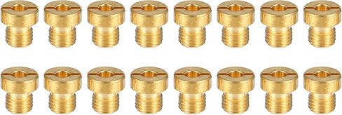 Motoforti Universal Motorcycle Carburator Jets الفوهات الرئيسية، M6x0.8 95 98 100 102 105 108 110 112 115 120 125 130 135 140 145 150، معدن، لون ذهبي، 16 قطعة in Saudi Arabia