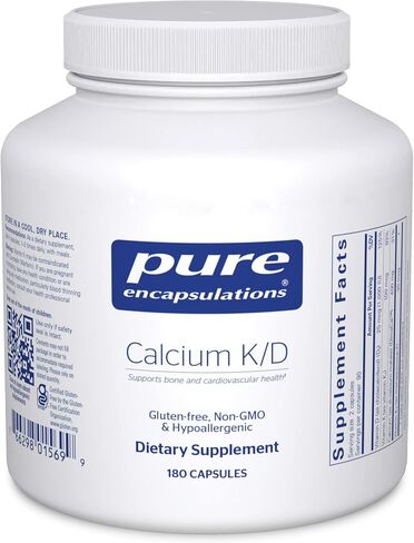 Pure Encapsulations Calcium K/D | Supplement for Bone Strength, Immune System, Colon, and Cardiovascular Health* | 60 Capsules in Saudi Arabia