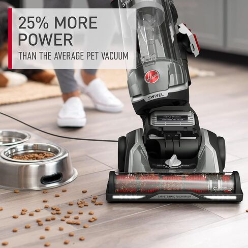 Hoover MAXLife Elite Swivel XL Pet Vacuum Cleaner with HEPA Media Filtration, Bagless Multi-Surface Upright for Carpets and Hard Floors, UH75250, Grey, 16 lbs in Saudi Arabia
