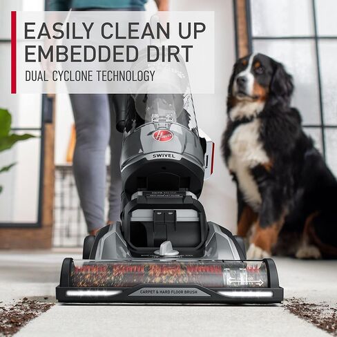 Hoover MAXLife Elite Swivel XL Pet Vacuum Cleaner with HEPA Media Filtration, Bagless Multi-Surface Upright for Carpets and Hard Floors, UH75250, Grey, 16 lbs in Saudi Arabia