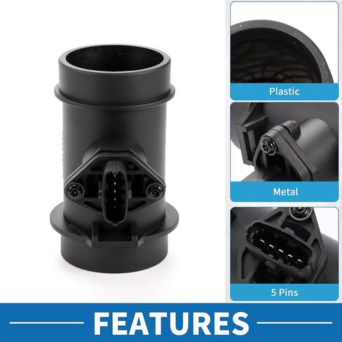 MAF Sensor Assembly No.281002Y100 MAF Mass Air Flow Sensor for Kia Spectra 1.8L 2002-2004 Plastic Black in Saudi Arabia