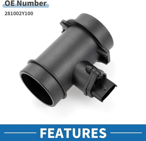 MAF Sensor Assembly No.281002Y100 MAF Mass Air Flow Sensor for Kia Spectra 1.8L 2002-2004 Plastic Black in Saudi Arabia