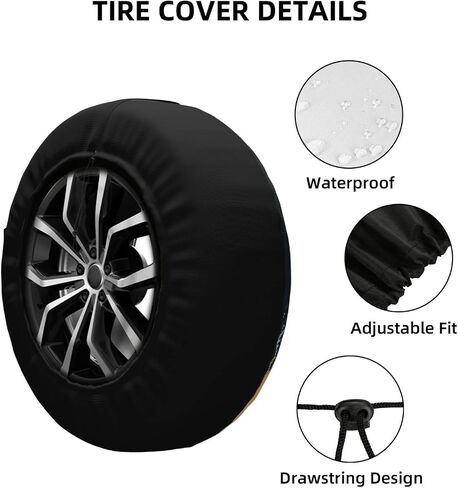 Spare Tire Cover Mountains Nature Sunset Scenery Wheel Covers Weatherproof Universal Wheel Protectors for Rv SUV Camper Travel Trailer 14 Inch in Saudi Arabia