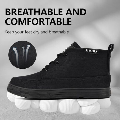 SUADEX Steel Toe Shoes for Men Women, Non Slip Work Safety Sneakers, High Top Composite Boots, Industrial & Construction in Saudi Arabia
