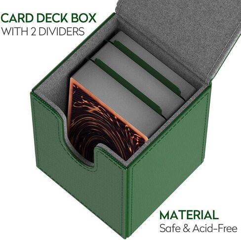 بي هيدي صندوق بطاقات متوافق مع يو جي اوه! حافظة بطاقات مع فاصلين لكل حامل، حجم كبير يناسب اكثر من 100 بطاقة ذات اكمام (فوربيدن وان) (اسود) in Kuwait