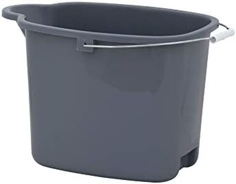 Superio Plastic Bucket with Grip Handle, 16 Liter Large Spout Cleaning Pail Grey, Heavy Duty Bucket Home Floor Mopping, Bath, Car Wash, Bowls for Camping, Fishing in Saudi Arabia
