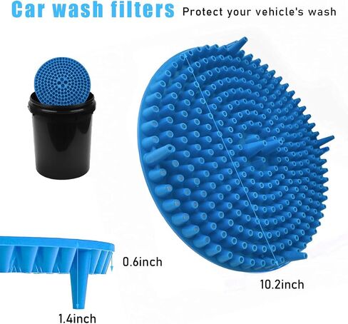 Dirt Trap Car Wash Bucket Insert, 10.2" Diameter Innovative Particle Interceptor for Car Wash, Automotive Wash Filter Removes Debris While You Wash, Car Accessories (Blue) in Saudi Arabia