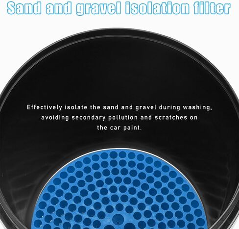 Dirt Trap Car Wash Bucket Insert, 10.2" Diameter Innovative Particle Interceptor for Car Wash, Automotive Wash Filter Removes Debris While You Wash, Car Accessories (Blue) in Saudi Arabia