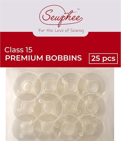 Sewphee Bobbins fits JANOME Sewing Machine - Class 15 - Fits Janome, Brother, Elna and Other Quality Sewing Machines (102261103) 12PCS in Kuwait