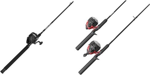 Zebco 808 Spincast Reel and Fishing Rod Combo, 7-Foot Durable Z-Glass Rod with Extended EVA Rod Handle, Quickset Anti-Reverse with Bite Alert, Pre-spooled with 20-Pound Cajun Fishing Line, Black in Kuwait