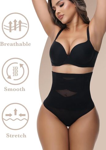 Shapewear Tummy Control Thong For Women High Waisted Underwear Seamless Girdle Body Shaper Panties in Saudi Arabia