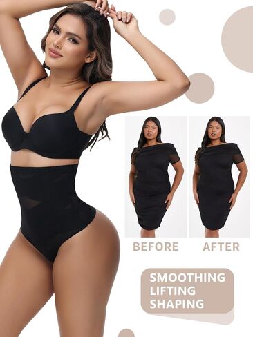 Shapewear Tummy Control Thong For Women High Waisted Underwear Seamless Girdle Body Shaper Panties in Saudi Arabia