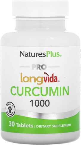 NaturesPlus PRO Longvida Curcumin 1000 mg - 60 قرصًا - يعزز الحماية الصحية من الجذور الحرة - غير معدل وراثيًا، نباتي وخالي من الغلوتين - 60 وجبة in Saudi Arabia