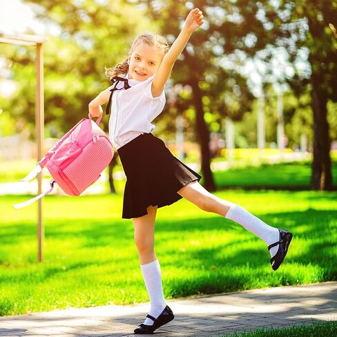 12 زوج زي مدرسي جورب فتاة الأزرق الداكن الركبة جورب القطن سلس جورب طويل للطفل بلون فوق العجل جورب in Kuwait