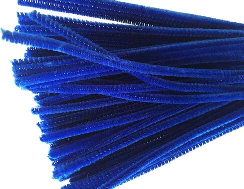 Carykon Super Fuzzy Chenille Stems Pipe Cleaners, Pack of 100 (Black) in Kuwait