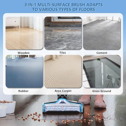 بدائل JORAIR متوافقة مع Bissell CrossWave، 3 أسطوانة فرشاة متعددة الأسطح 1868 + 3 مرشح فراغ 1866، مقارنة بالجزء 1608683، 160-8683، 1608684 in Kuwait