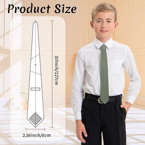 Boys Tie Cotton Kids Ties Solid Color Tie for Boys Necktie Self-Tie for kids in Saudi Arabia
