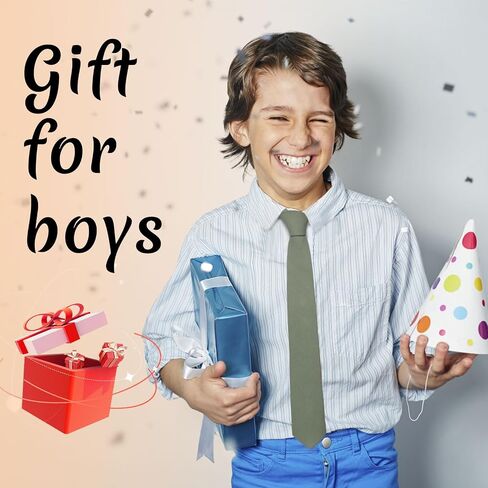 Boys Tie Cotton Kids Ties Solid Color Tie for Boys Necktie Self-Tie for kids in Saudi Arabia