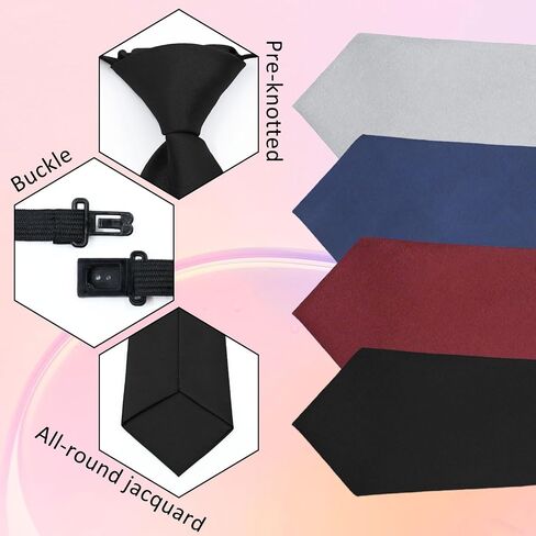 Ties for Women, Zipper School Ties for Boys/Girls, Clip on Ties for Women Girls in Saudi Arabia