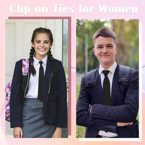Ties for Women, Zipper School Ties for Boys/Girls, Clip on Ties for Women Girls in Saudi Arabia