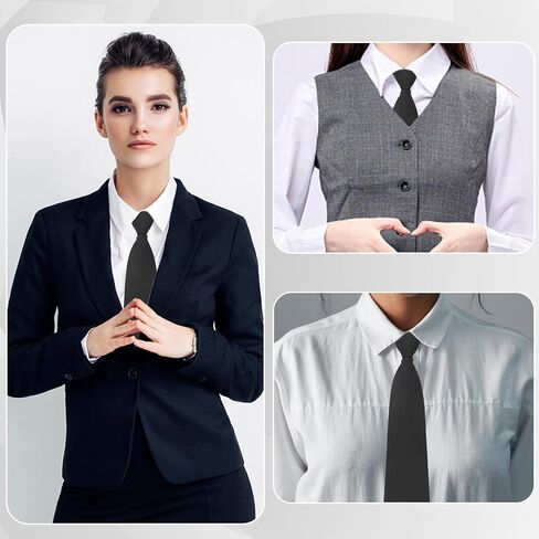 Ties for Women, Zipper School Ties for Boys/Girls, Clip on Ties for Women Girls in Saudi Arabia