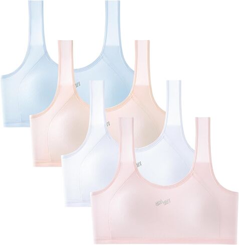 Girls Training Bra Teen Bras Everyday Big Kids Padded Bra 8-10 10-12 12-14 14-16 in Kuwait