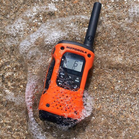 Motorola Solutions, Portable FRS, T270, Talkabout, Two-Way Radios, Rechargeable, 22 Channel, 25 Mile, Black W/Blue, 2 Pack in Kuwait